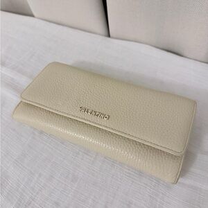 Valentino Beige Leather Wallet